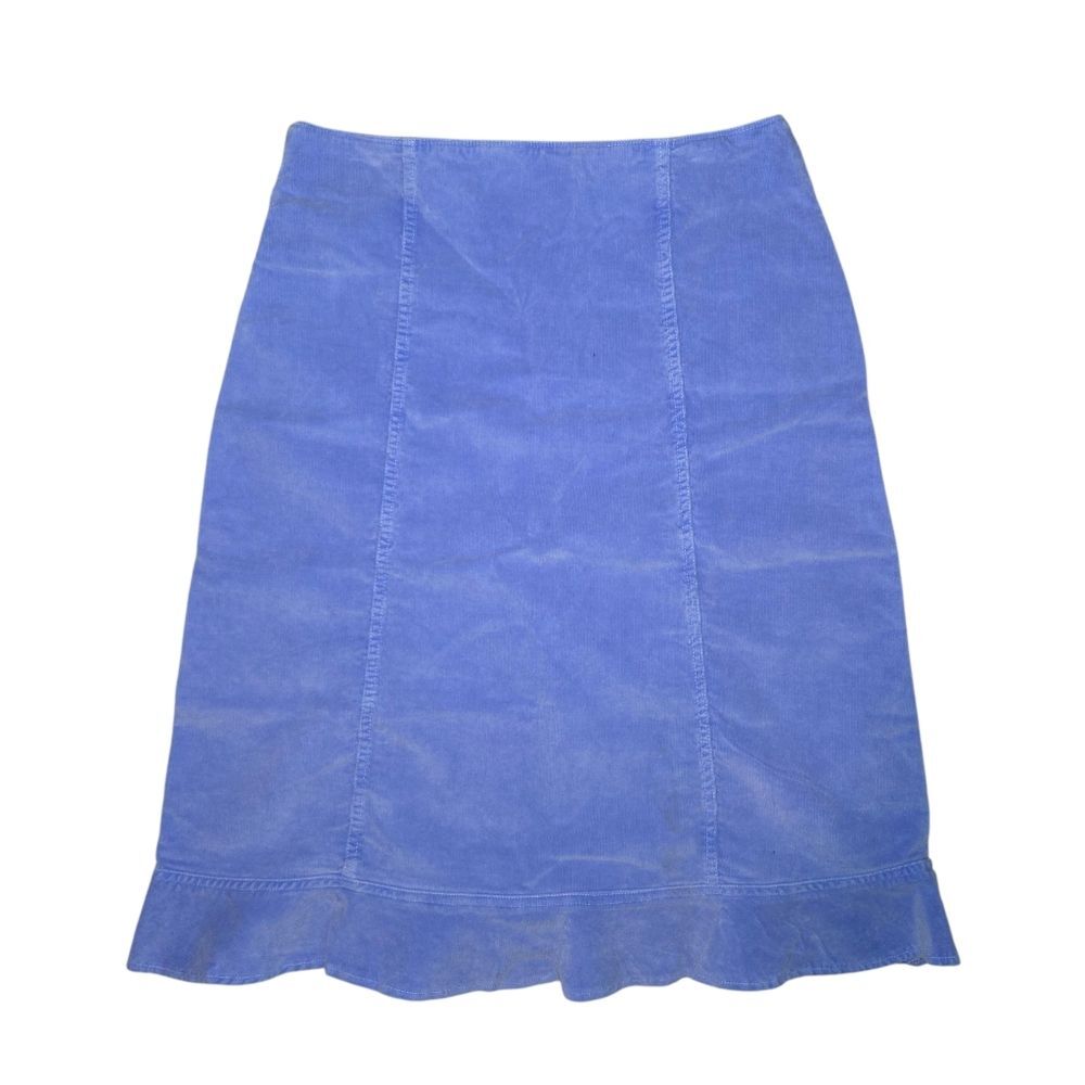 Fresh Produce Nwt Peri Blue Micro Corduroy A-line Skirt Size Medium E613